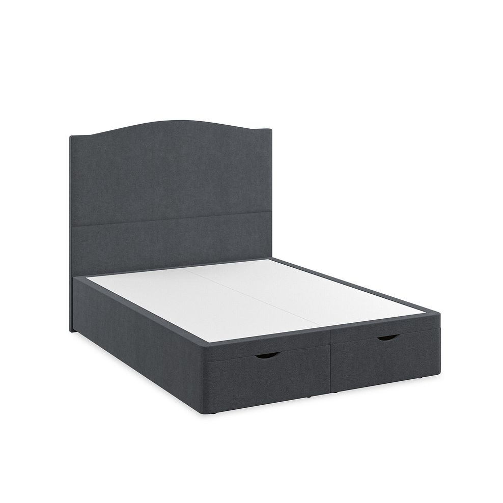 Eden King-Size Ottoman Storage Bed in Venice Fabric - Anthracite 2