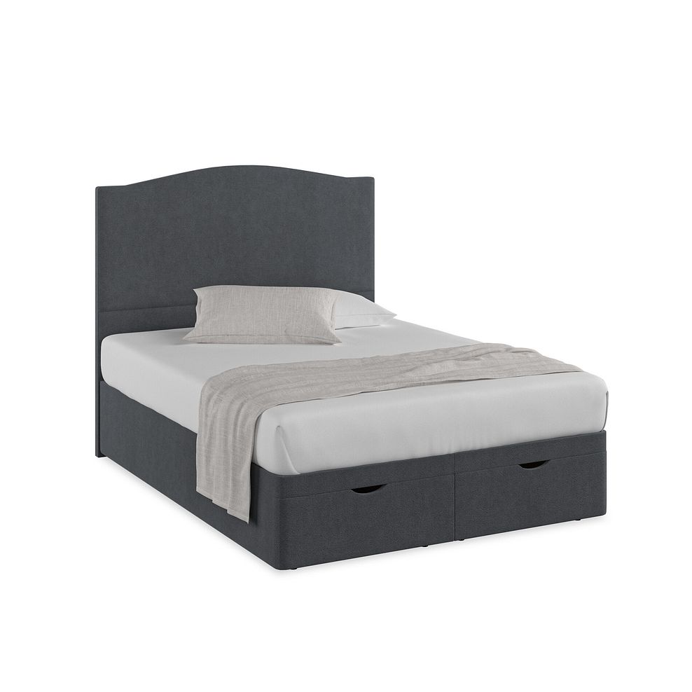 Eden King-Size Ottoman Storage Bed in Venice Fabric - Anthracite 1