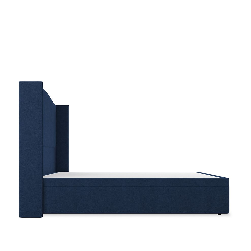 Eden King-Size Ottoman Storage Bed with Winged Headboard in Venice Fabric - Marine Thumbnail 5