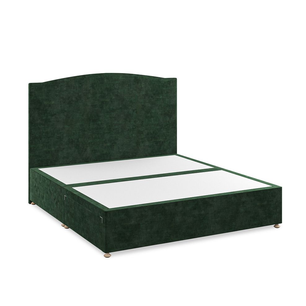 Eden Super King-Size 2 Drawer Divan Bed in Heritage Velvet - Bottle Green Thumbnail 2