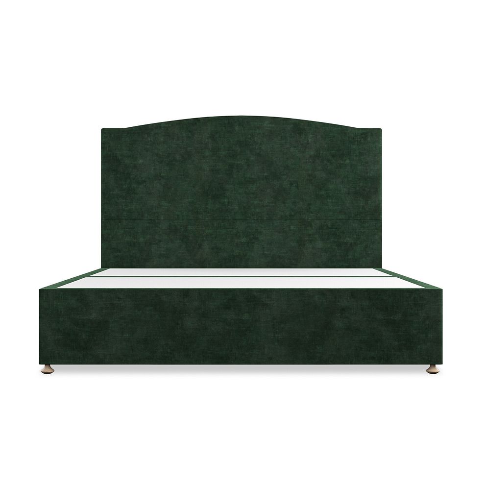 Eden Super King-Size 2 Drawer Divan Bed in Heritage Velvet - Bottle Green 3