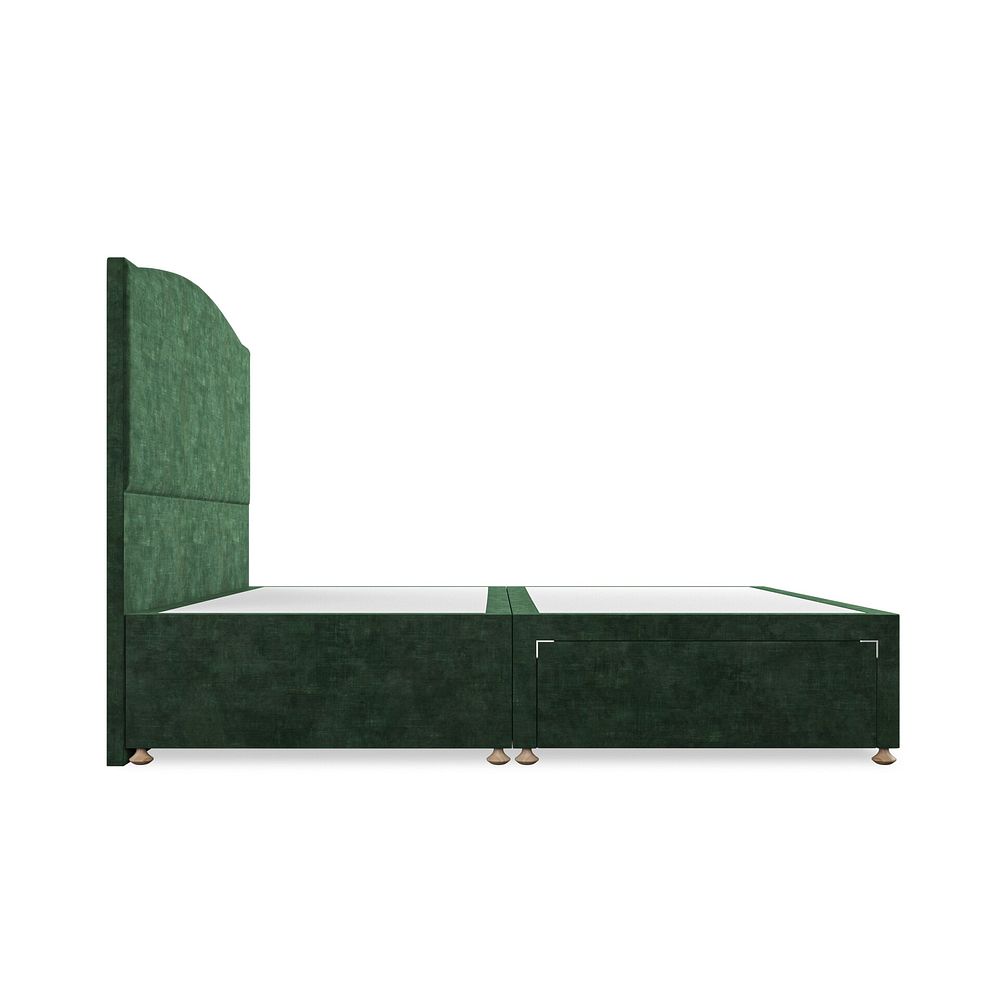 Eden Super King-Size 2 Drawer Divan Bed in Heritage Velvet - Bottle Green 4