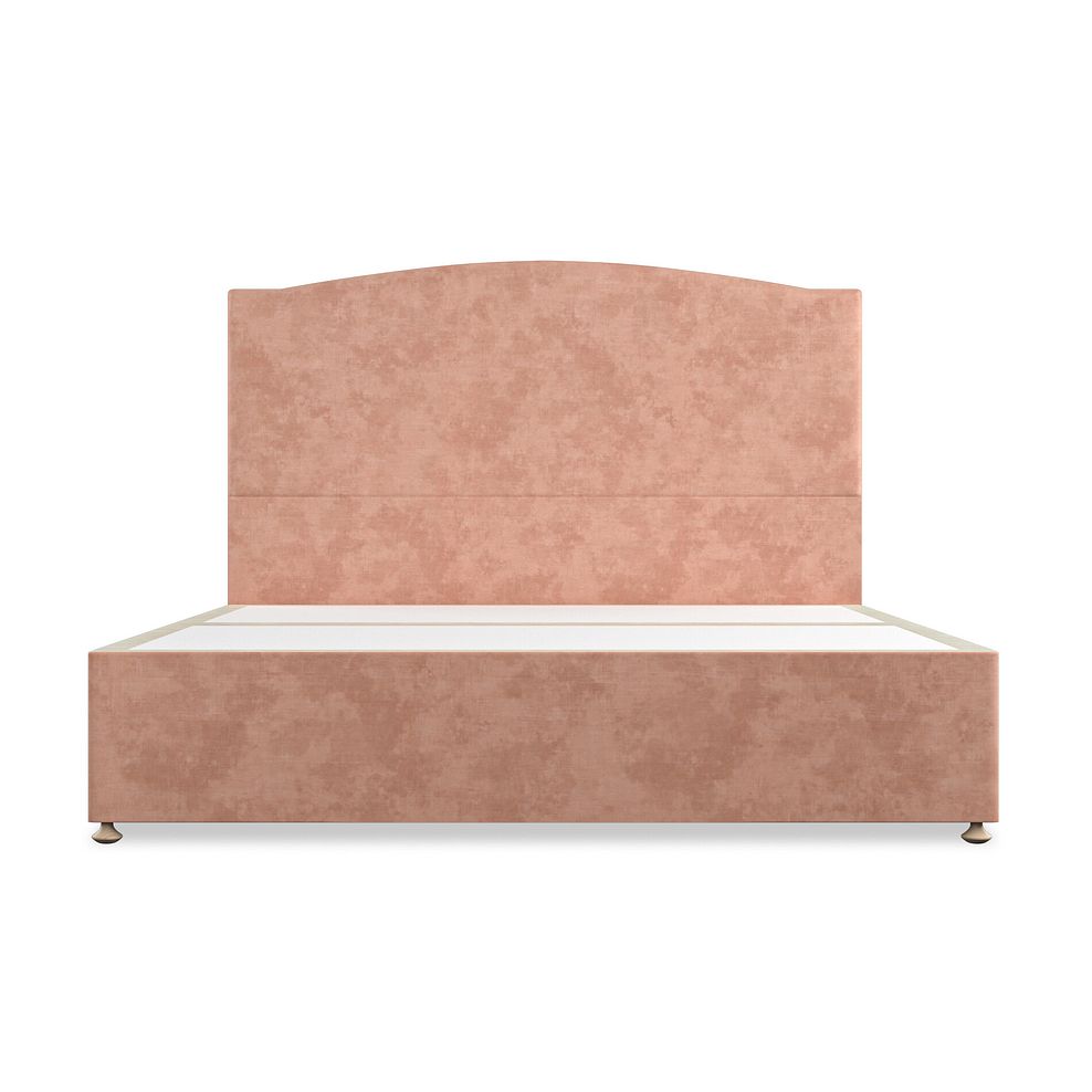 Eden Super King-Size 2 Drawer Divan Bed in Heritage Velvet - Powder Pink 3