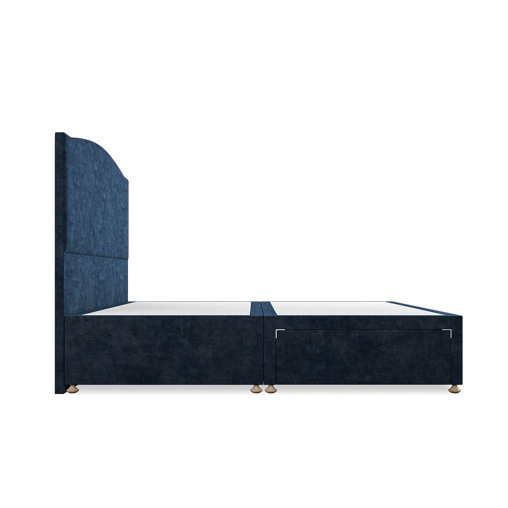 Eden Super King-Size 2 Drawer Divan Bed in Heritage Velvet - Royal Blue Thumbnail 4