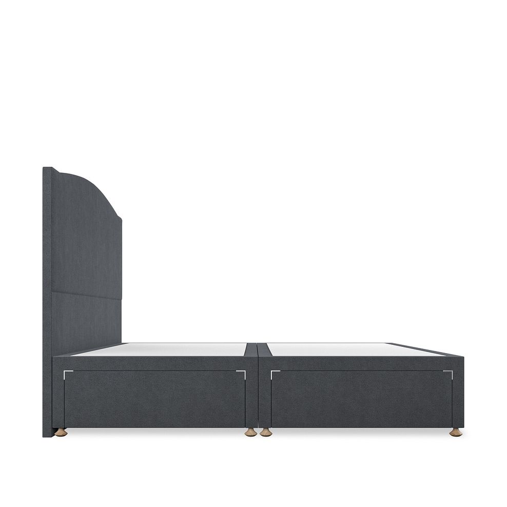 Eden Super King-Size 4 Drawer Divan Bed in Venice Fabric - Anthracite Thumbnail 4
