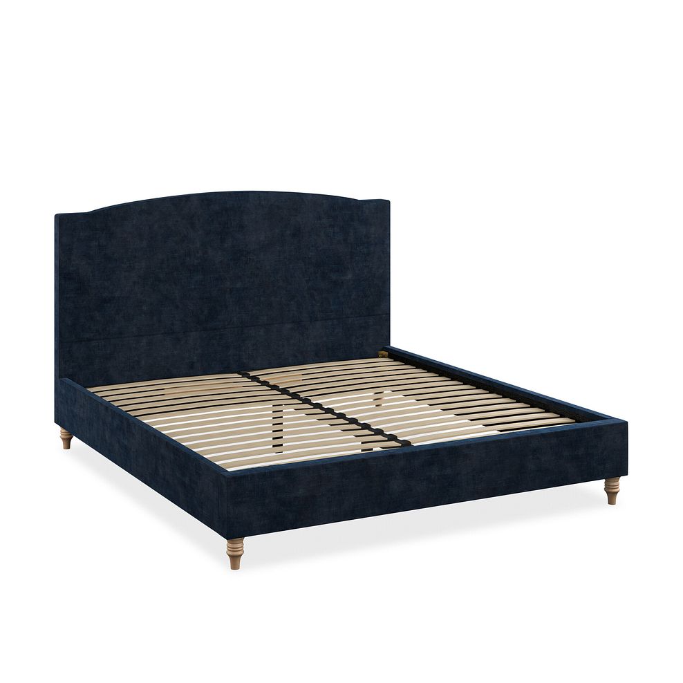 Eden Super King-Size Bed in Heritage Velvet - Royal Blue Thumbnail 2