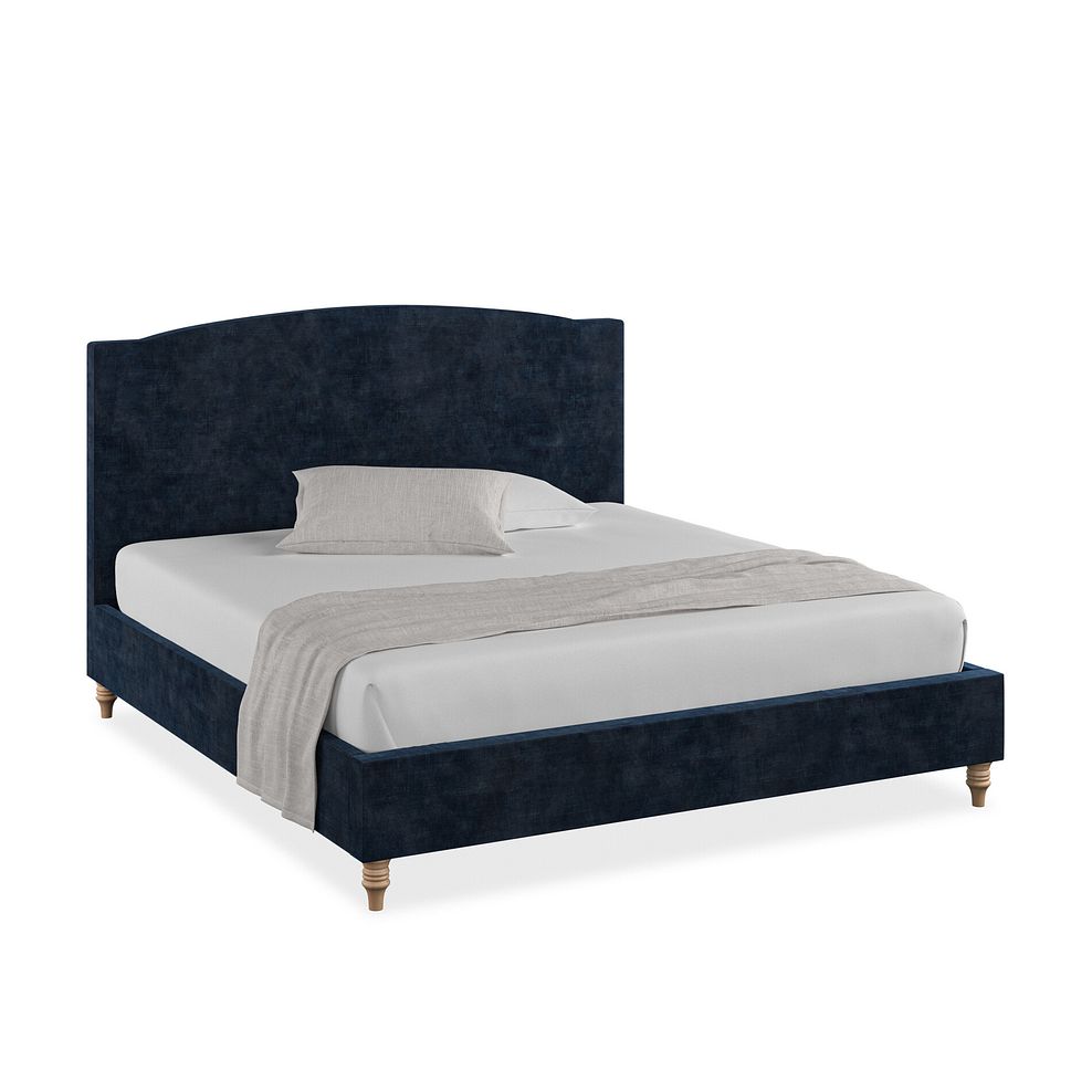 Eden Super King-Size Bed in Heritage Velvet - Royal Blue