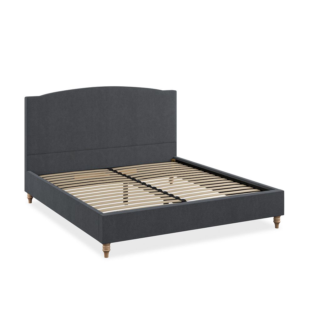 Eden Super King-Size Bed in Venice Fabric - Anthracite Thumbnail 2
