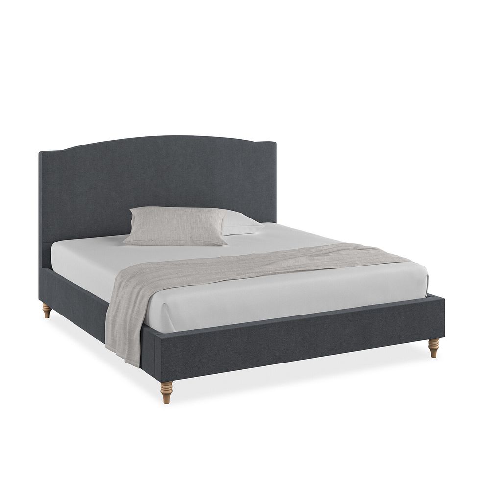 Eden Super King-Size Bed in Venice Fabric - Anthracite 1