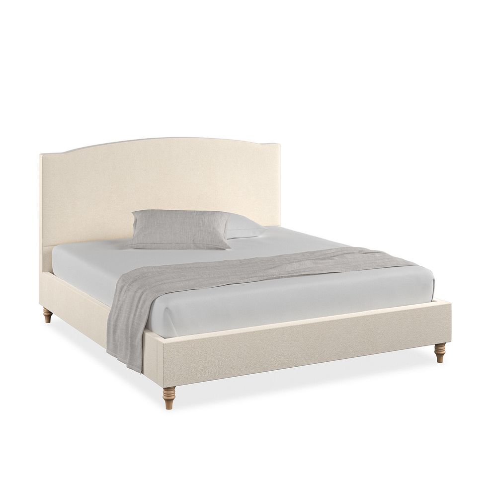 Eden Super King-Size Bed in Venice Fabric - Cream 1