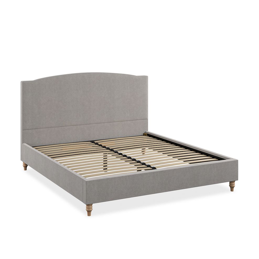 Eden Super King-Size Bed in Venice Fabric - Grey Thumbnail 2