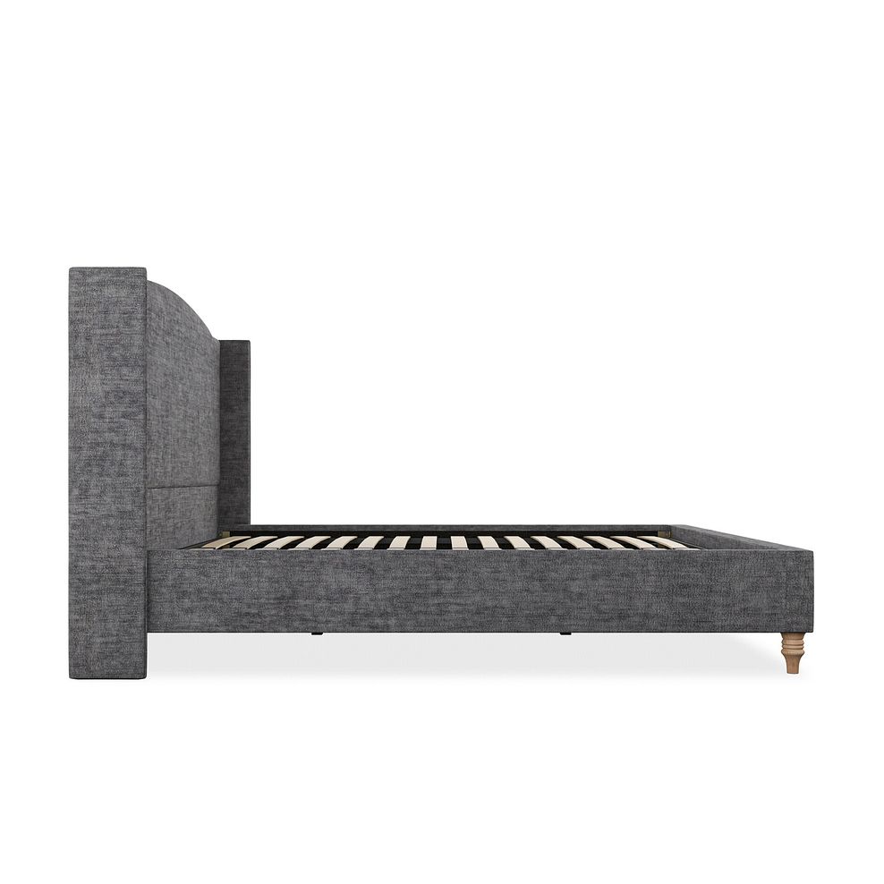 Eden Super King-Size Bed with Winged Headboard in Brooklyn Fabric - Asteroid Grey 4