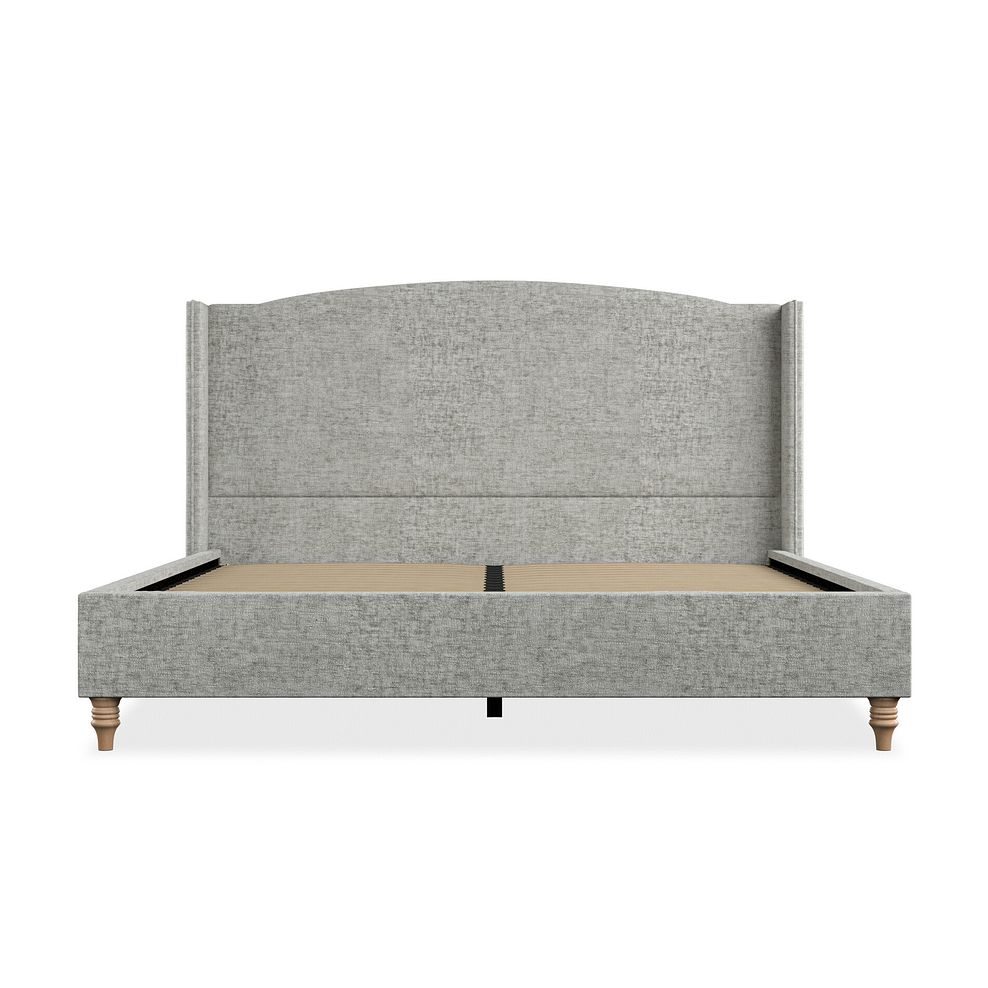 Eden Super King-Size Bed with Winged Headboard in Brooklyn Fabric - Fallow Grey 3