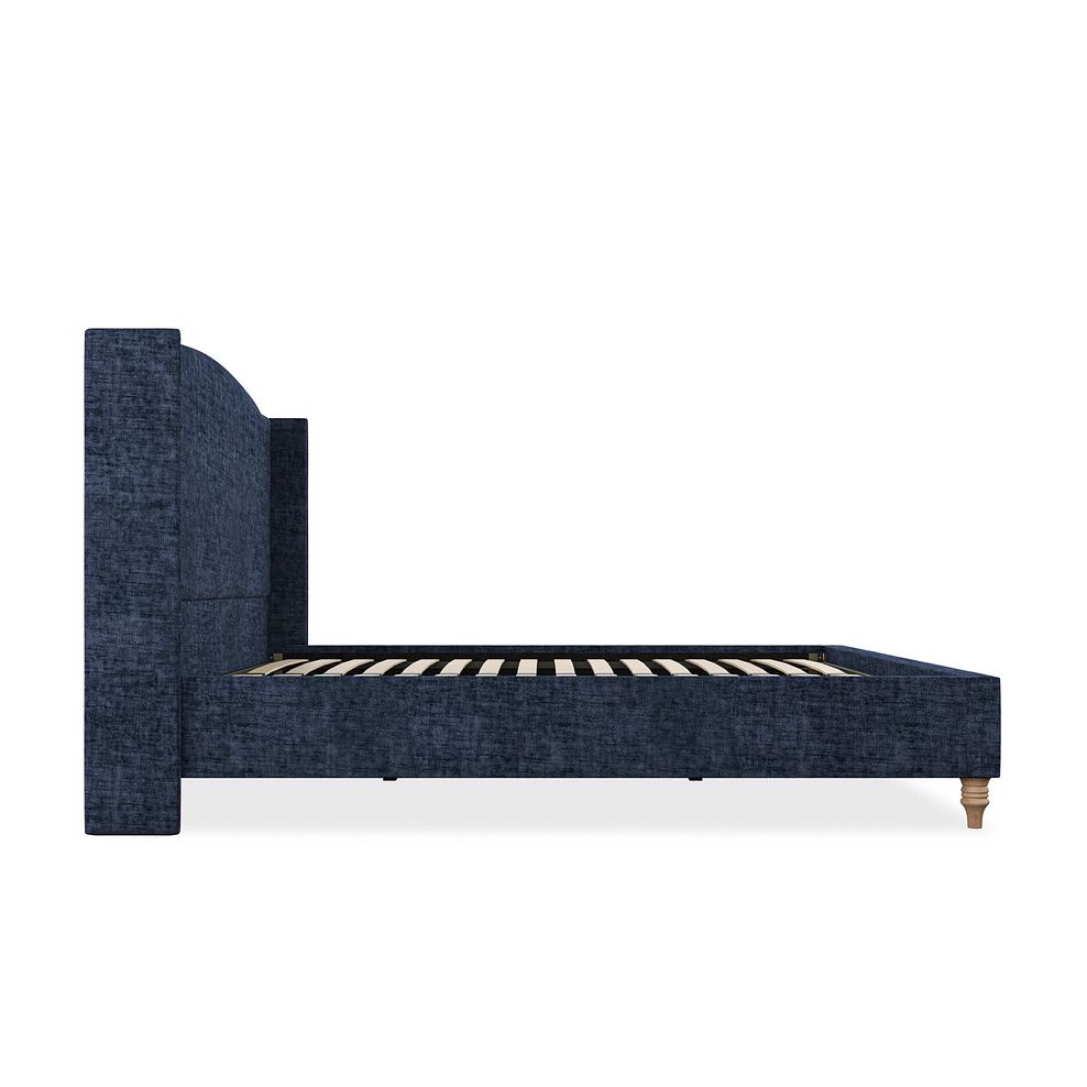 Eden Super King-Size Bed with Winged Headboard in Brooklyn Fabric - Hummingbird Blue Thumbnail 4