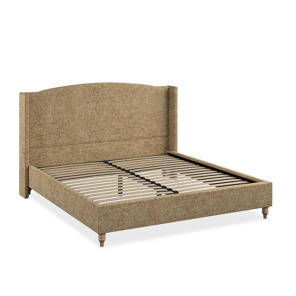 Eden Super King-Size Bed with Winged Headboard in Brooklyn Fabric - Saturn Mink Thumbnail 2