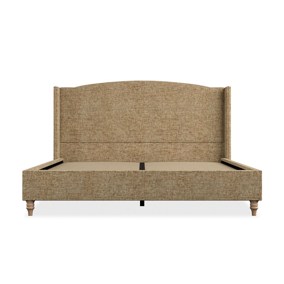 Eden Super King-Size Bed with Winged Headboard in Brooklyn Fabric - Saturn Mink Thumbnail 3