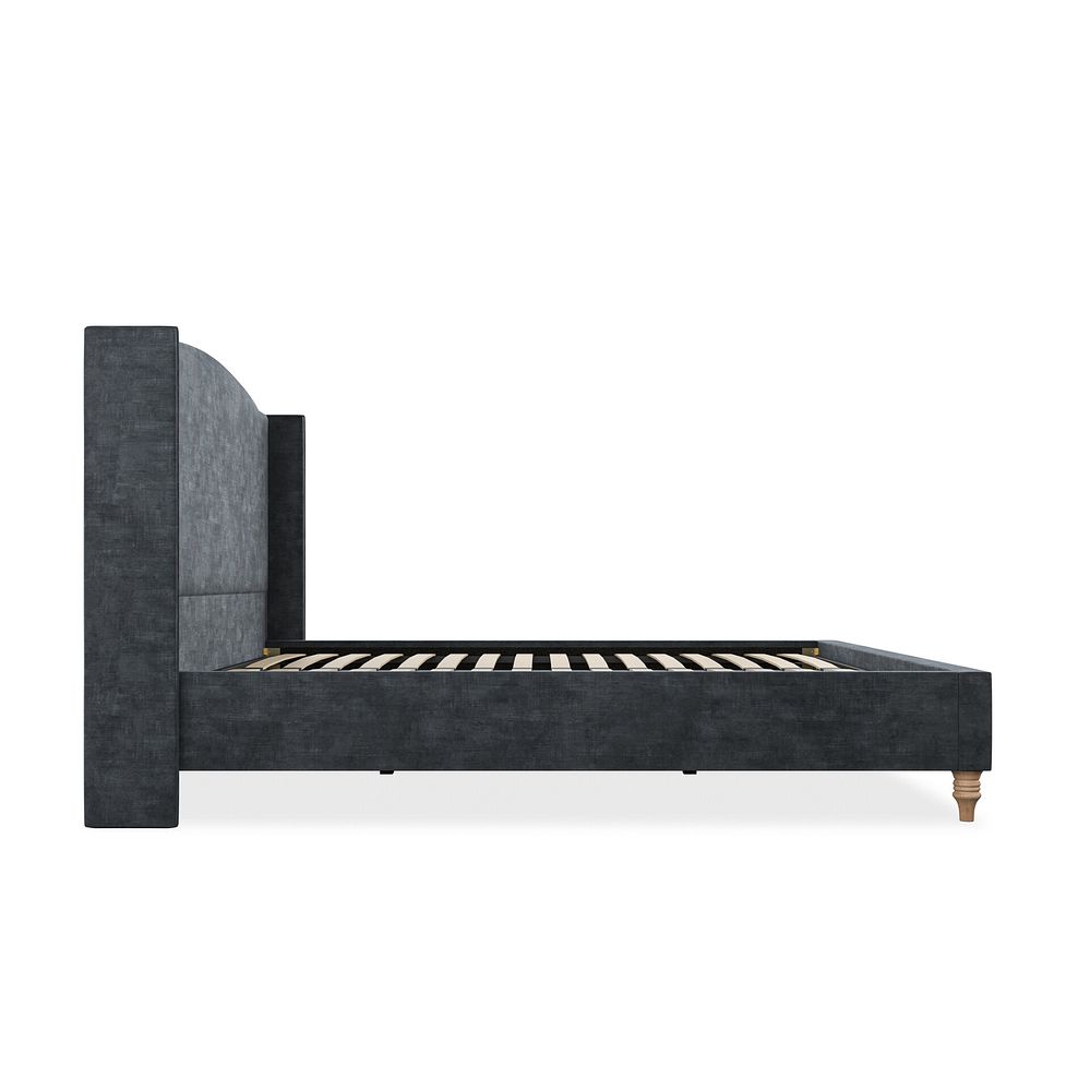 Eden Super King-Size Bed with Winged Headboard in Heritage Velvet - Charcoal Thumbnail 4