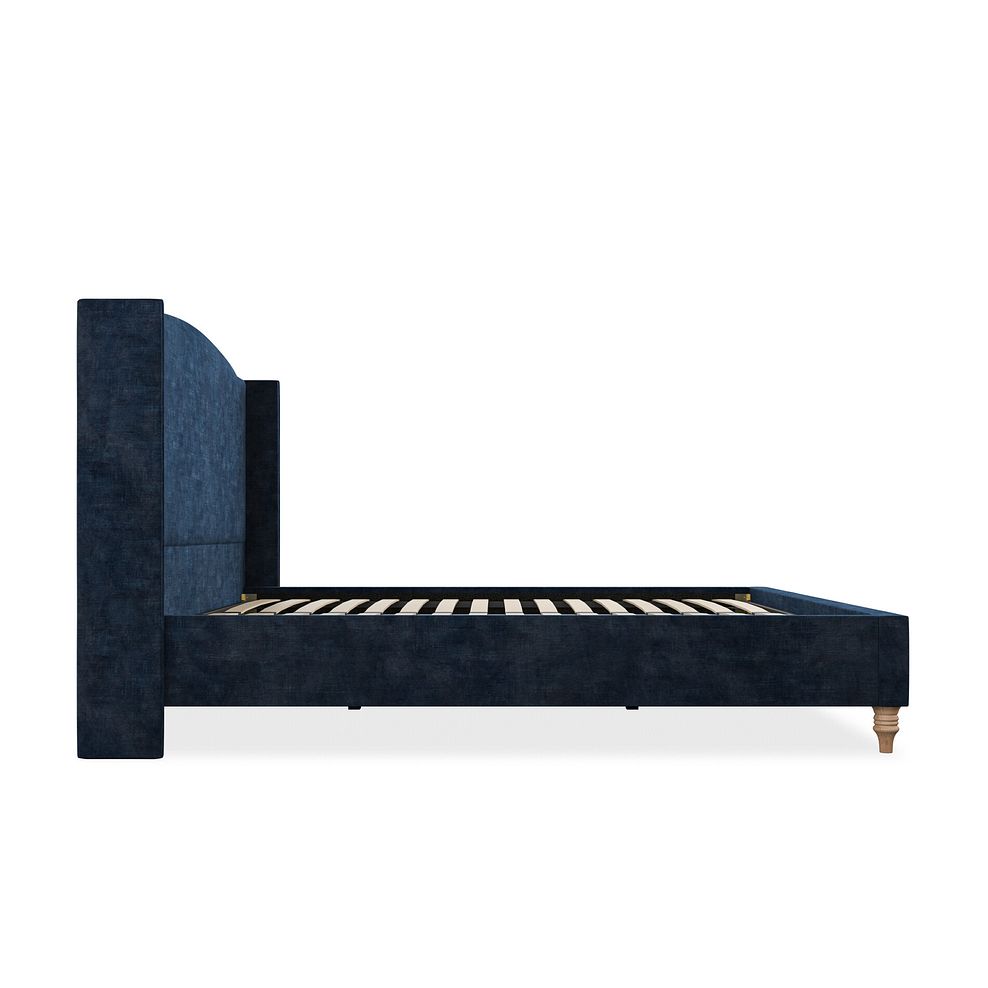 Eden Super King-Size Bed with Winged Headboard in Heritage Velvet - Royal Blue 4