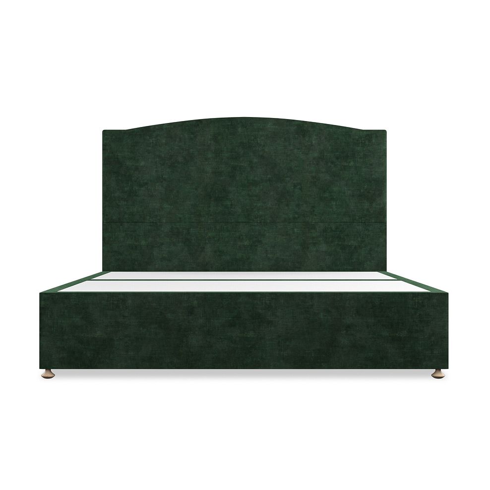Eden Super King-Size Divan Bed in Heritage Velvet - Bottle Green 3