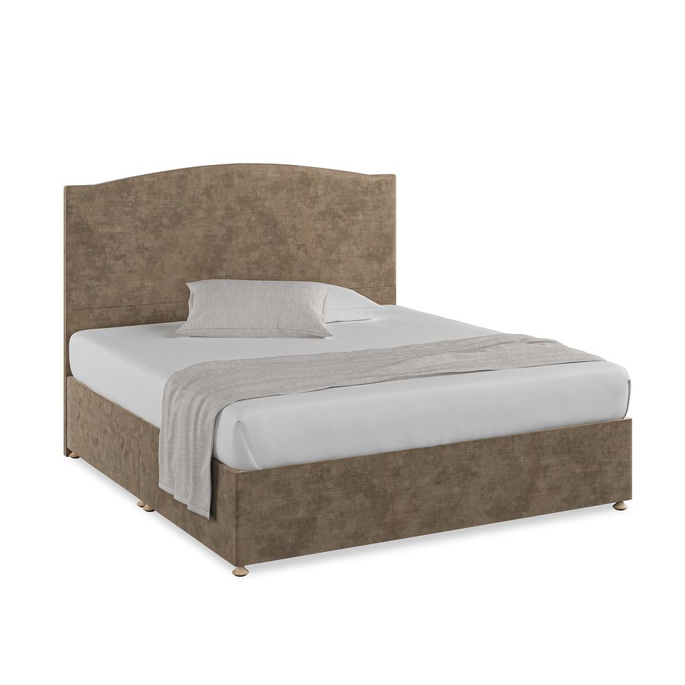 Eden Super King-Size Divan Bed in Heritage Velvet - Cedar