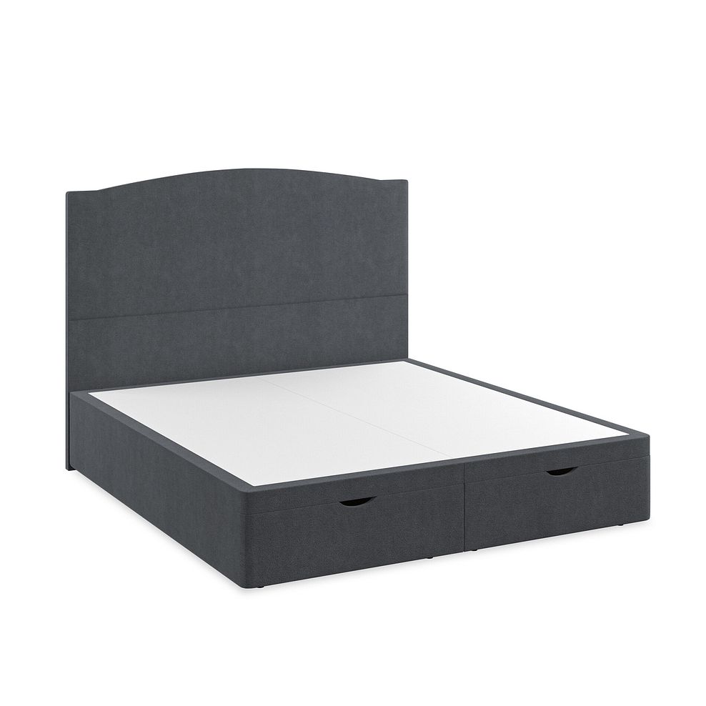 Eden Super King-Size Ottoman Storage Bed in Venice Fabric - Anthracite 2