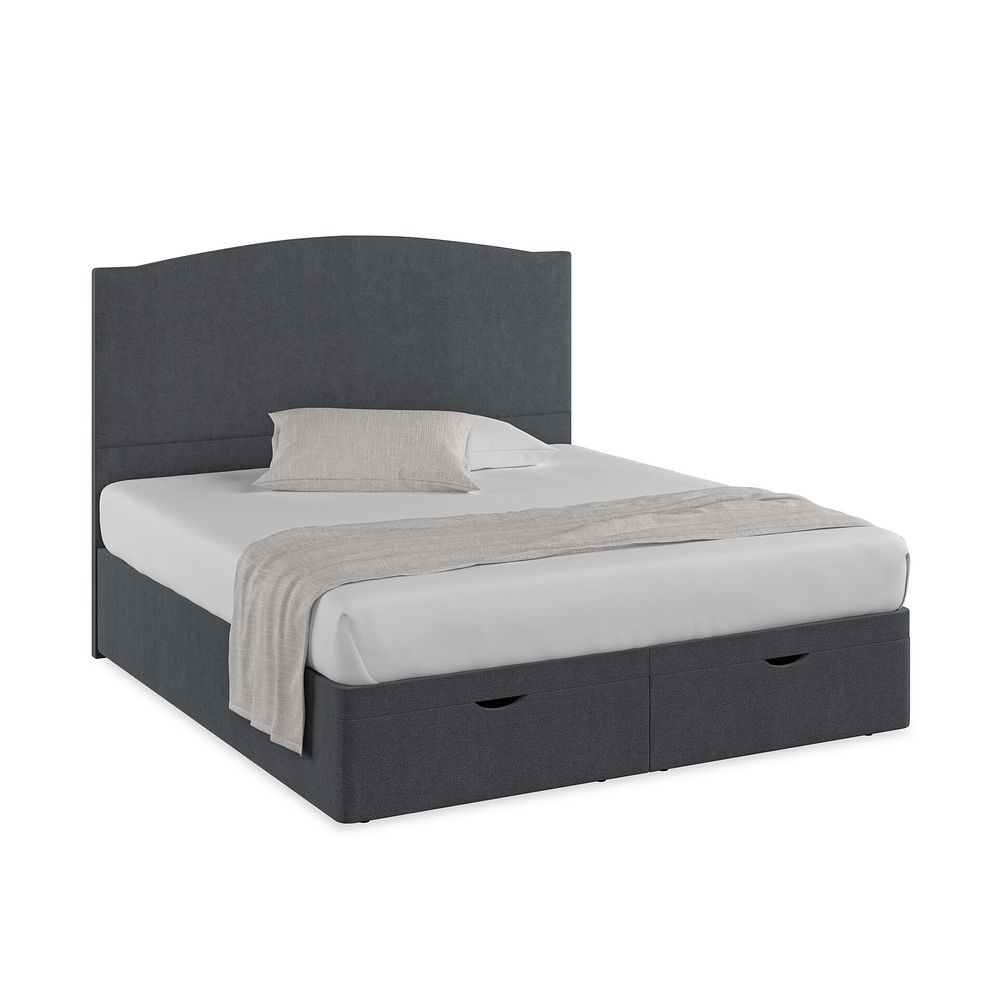 Eden Super King-Size Ottoman Storage Bed in Venice Fabric - Anthracite 1