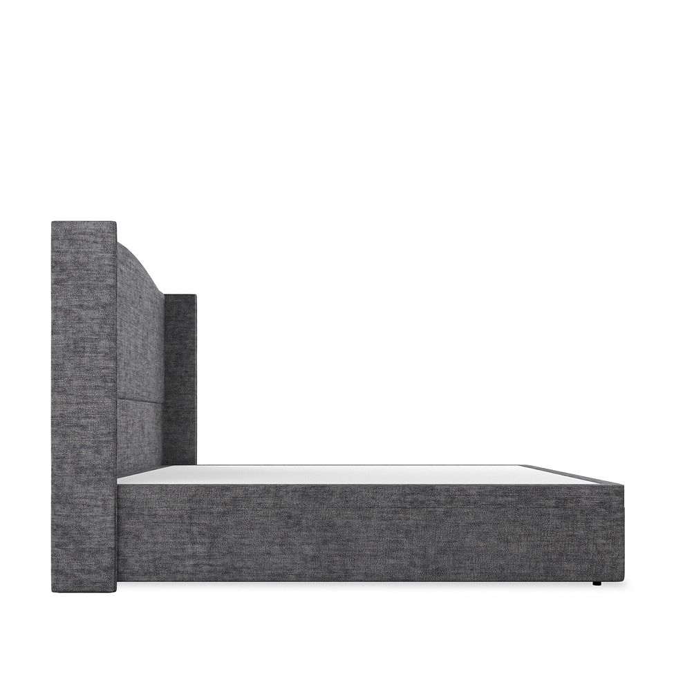 Eden Super King-Size Ottoman Storage Bed with Winged Headboard in Brooklyn Fabric - Asteroid Grey Thumbnail 5