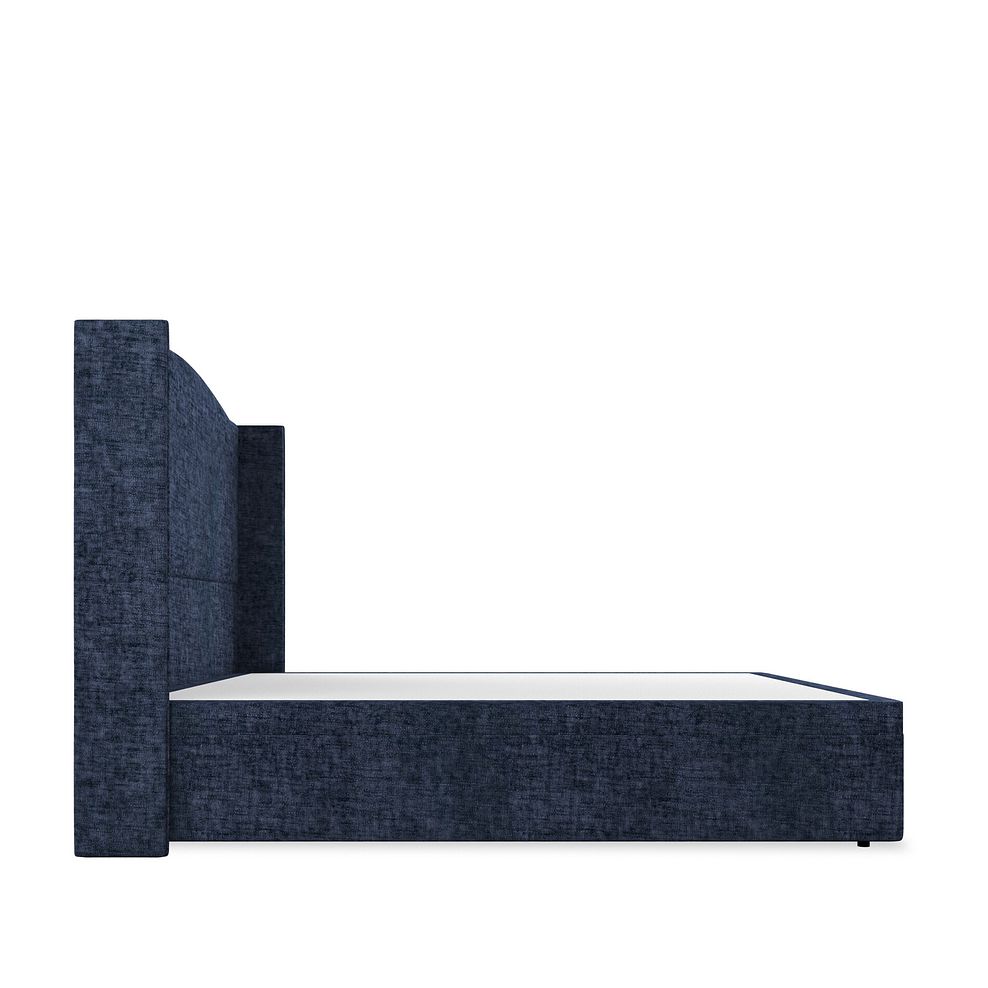Eden Super King-Size Ottoman Storage Bed with Winged Headboard in Brooklyn Fabric - Hummingbird Blue 5