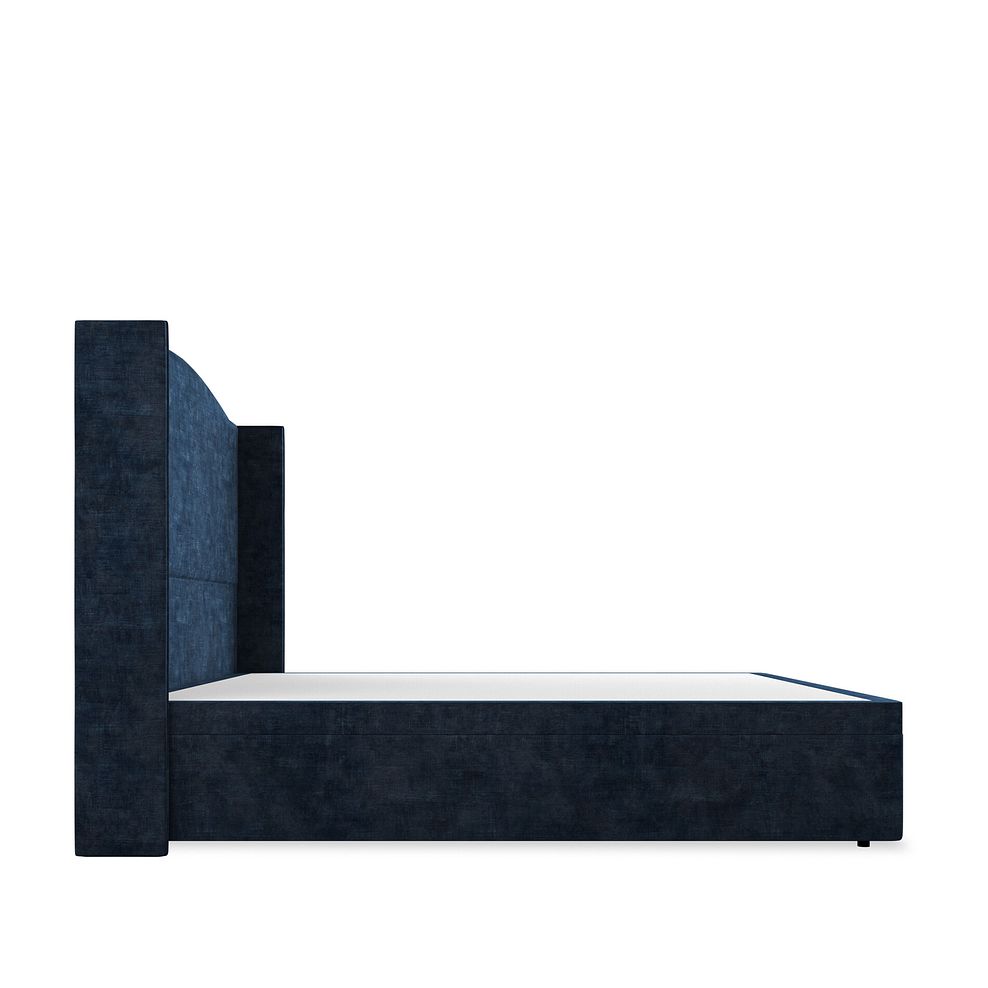 Eden Super King-Size Ottoman Storage Bed with Winged Headboard in Heritage Velvet - Royal Blue 5