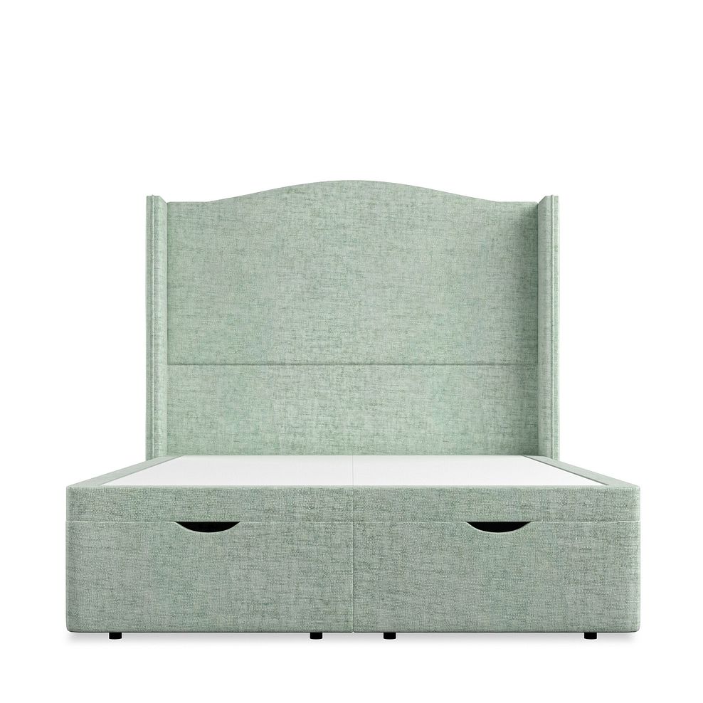 Eden Double Ottoman Storage Bed with Winged Headboard in Brooklyn Fabric - Glacier 4