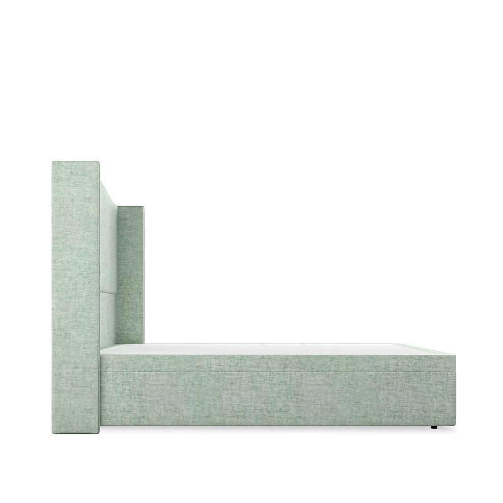 Eden Double Ottoman Storage Bed with Winged Headboard in Brooklyn Fabric - Glacier Thumbnail 5