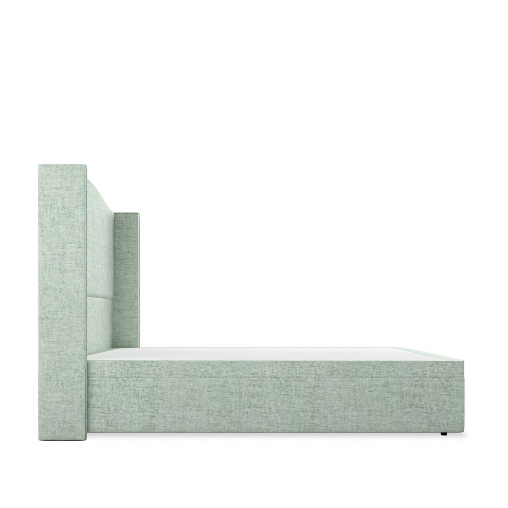 Eden King-Size Ottoman Storage Bed with Winged Headboard in Brooklyn Fabric - Glacier 5