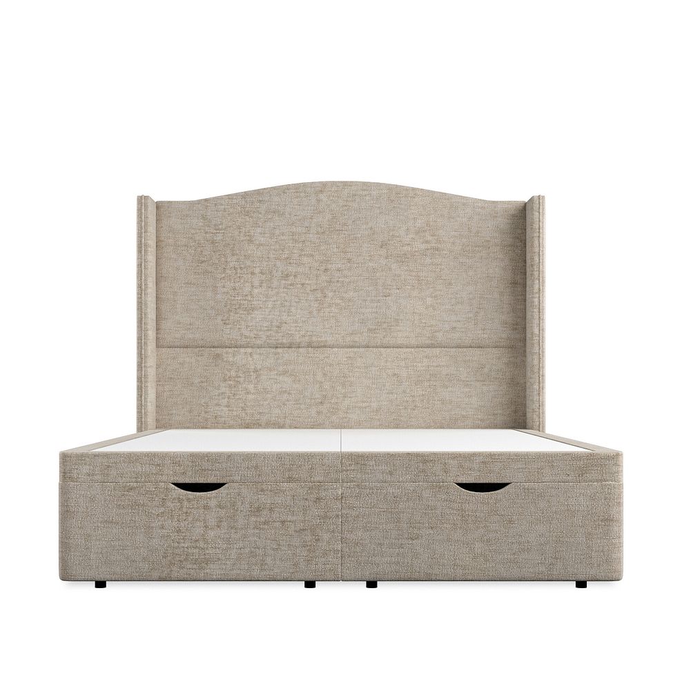 Eden King-Size Ottoman Storage Bed with Winged Headboard in Brooklyn Fabric - Quill Grey 7