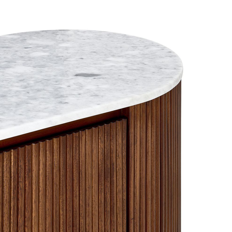 Elba Solid Acacia and Italian Marble Large Sideboard 8