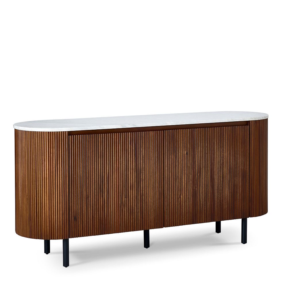 Elba Solid Acacia and Italian Marble Large Sideboard 3