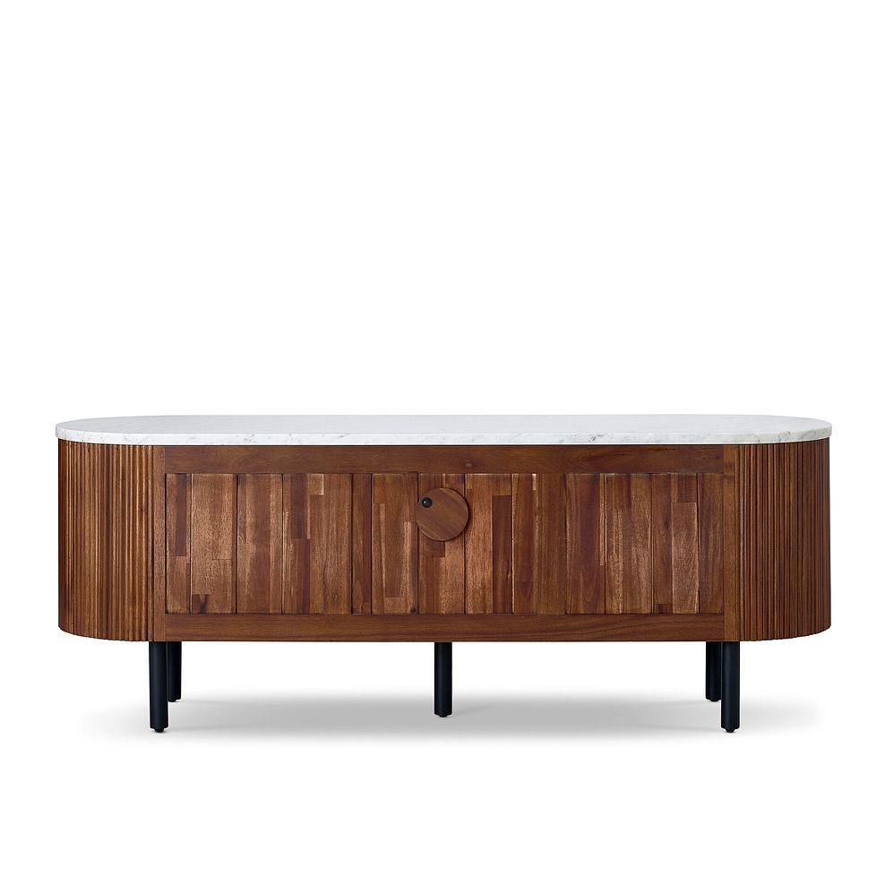 Elba Solid Acacia and Italian Marble TV Unit 7
