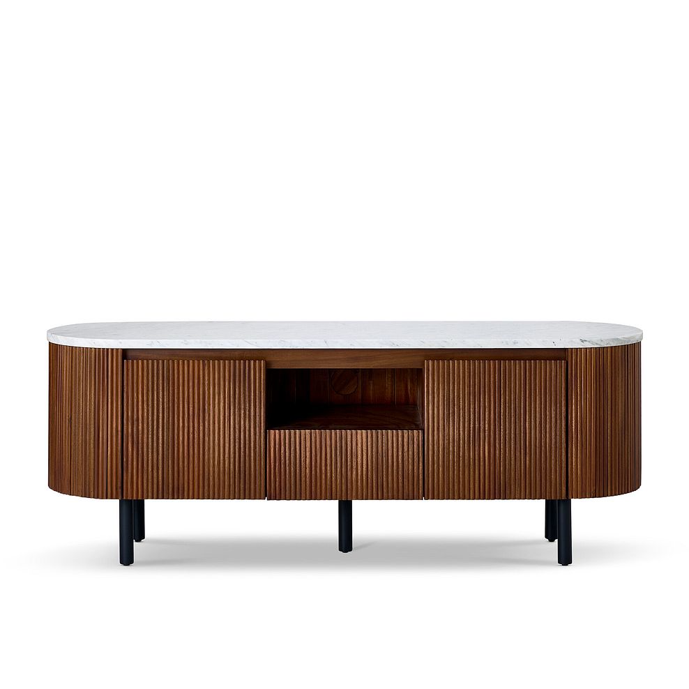 Elba Solid Acacia and Italian Marble TV Unit 6