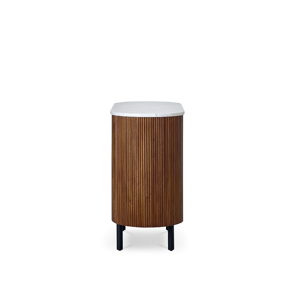 Elba Solid Acacia and Italian Marble Small Sideboard 7