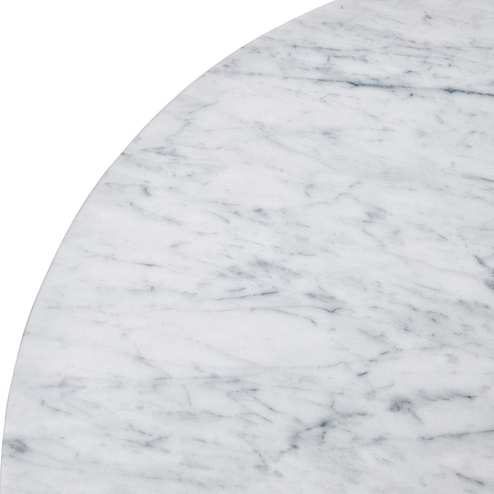 Elba Solid Acacia and Italian Marble Storage Coffee Table 9
