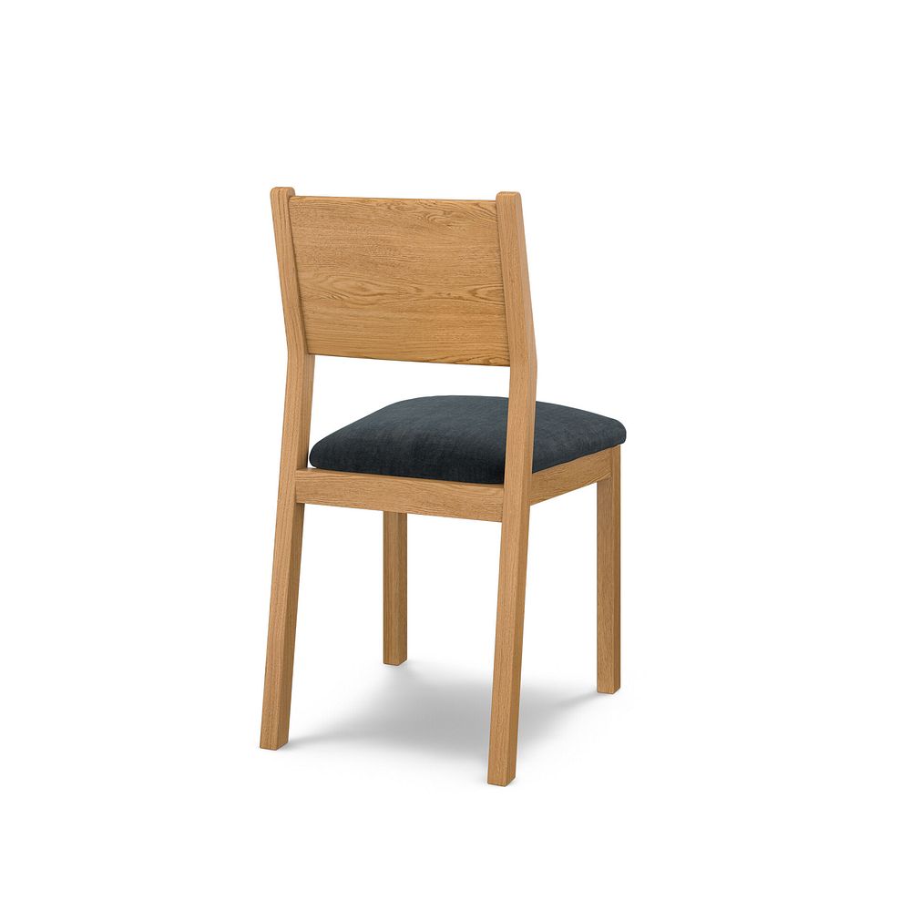 Ellison Natural Oak Chair with Verona Charcoal Fabric Seat 4
