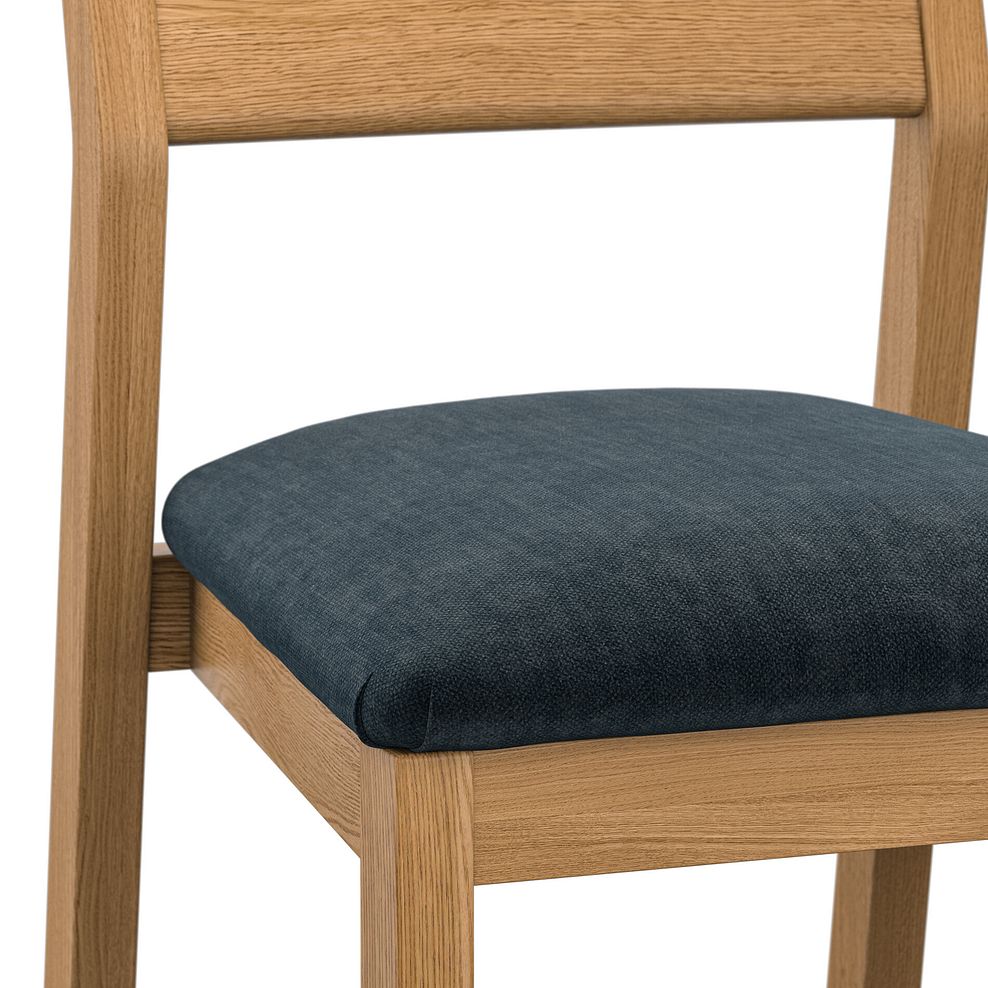 Ellison Natural Oak Chair with Verona Charcoal Fabric Seat 5