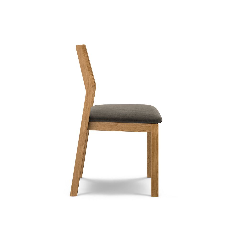 Ellison Natural Oak Chair with Verona Chocolate Fabric Seat 3