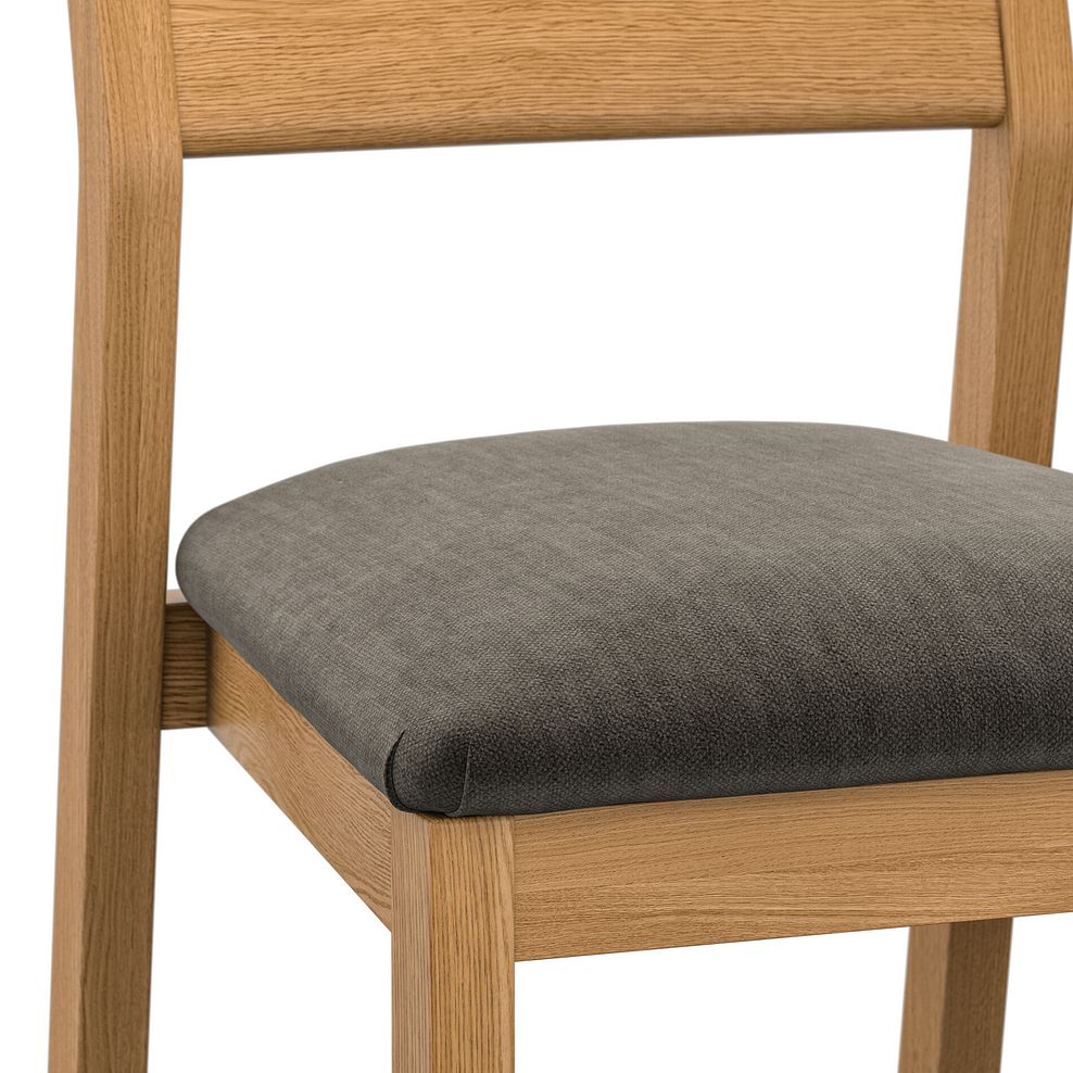 Ellison Natural Oak Chair with Verona Chocolate Fabric Seat 5