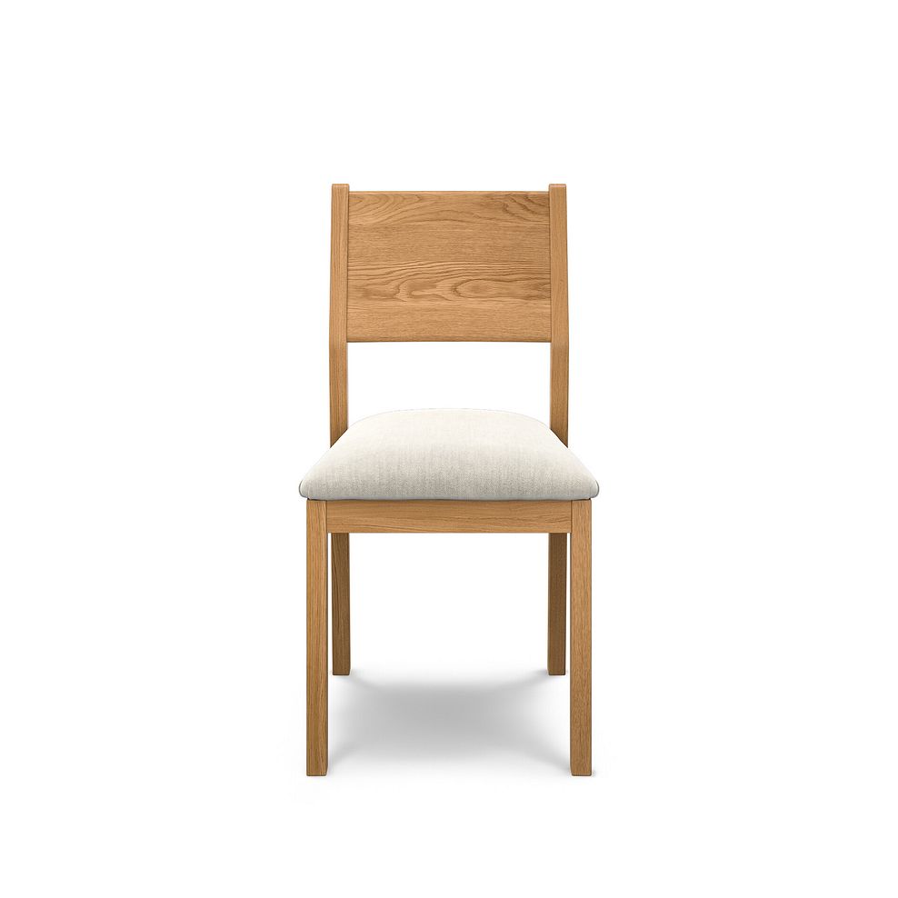 Ellison Natural Oak Chair with Verona Cream Fabric Seat 2