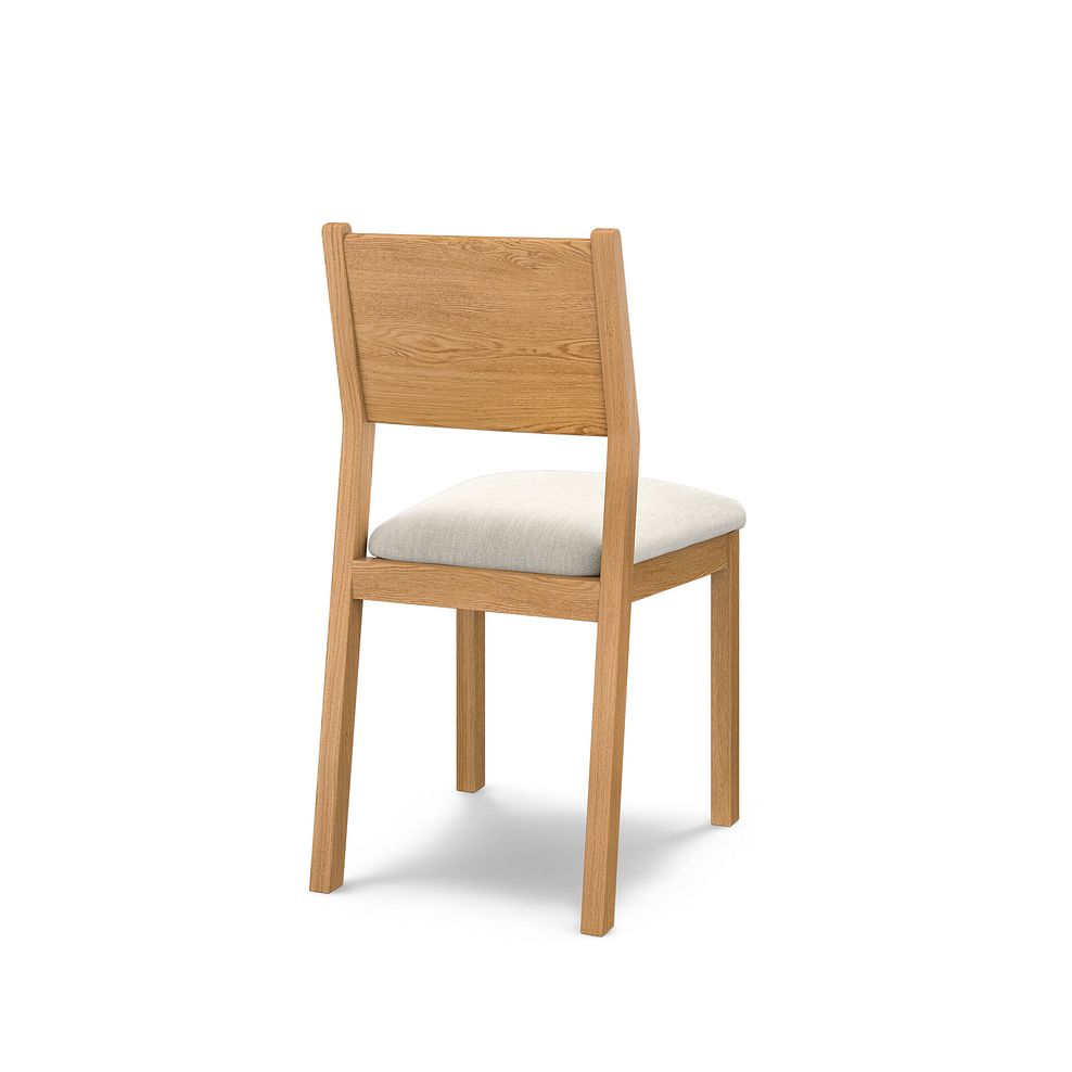 Ellison Natural Oak Chair with Verona Cream Fabric Seat 4