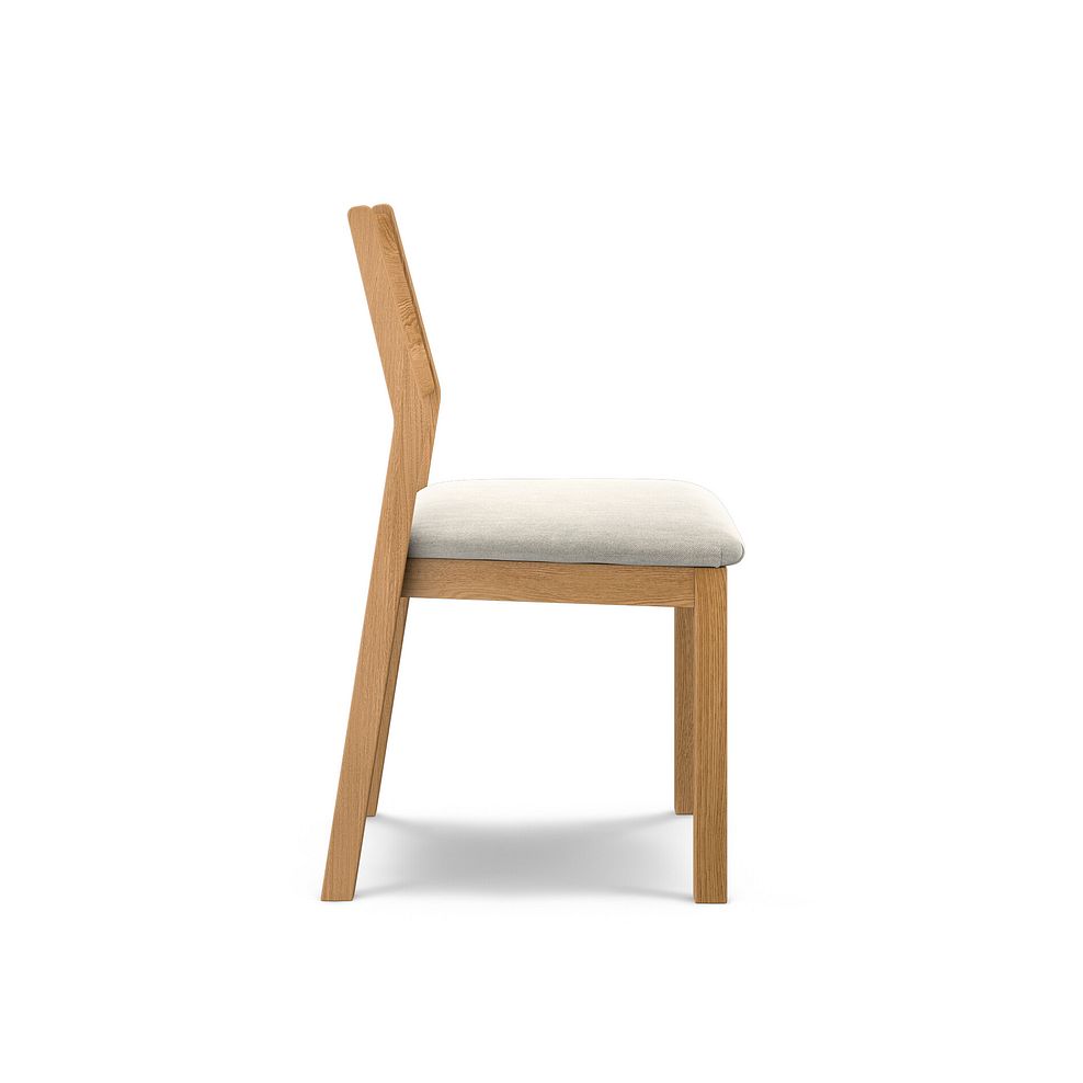 Ellison Natural Oak Chair with Verona Cream Fabric Seat 3