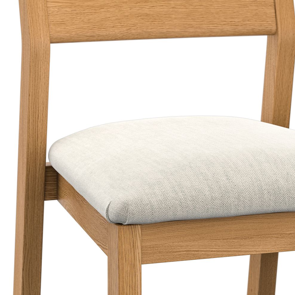 Ellison Natural Oak Chair with Verona Cream Fabric Seat 5