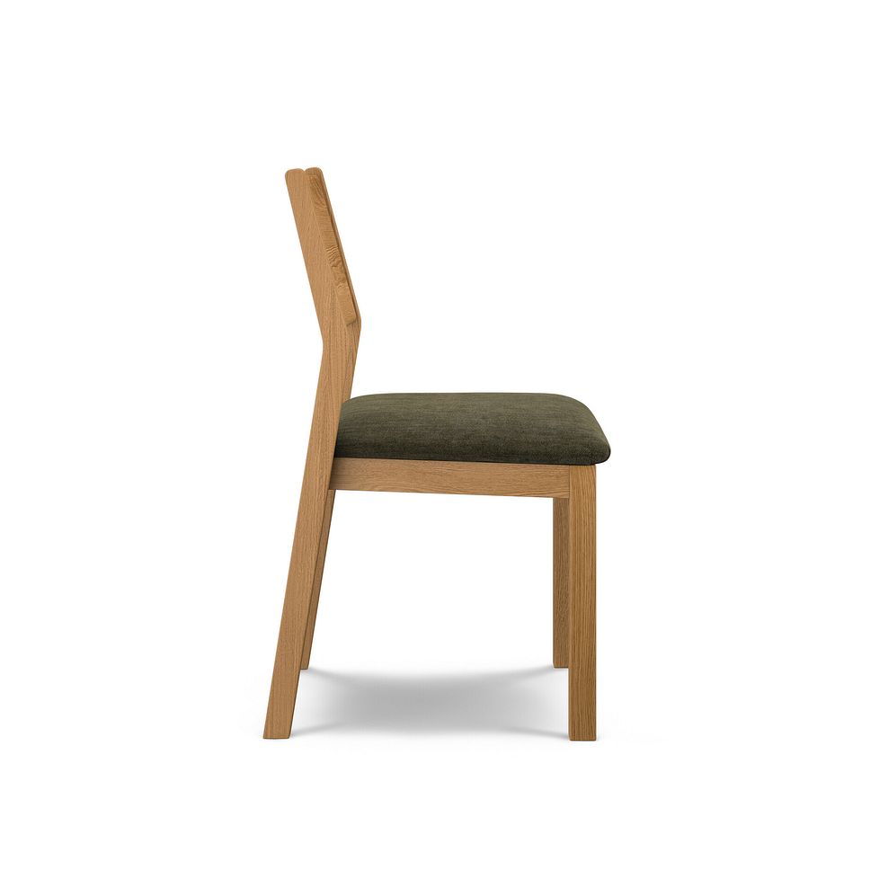 Ellison Natural Oak Chair with Verona Green Fabric Seat 3