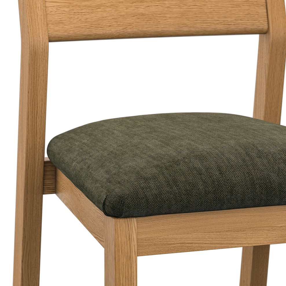Ellison Natural Oak Chair with Verona Green Fabric Seat 5