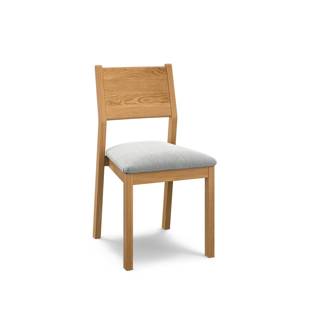 Ellison Natural Oak Chair with Verona Grey Fabric Seat 1